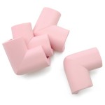 Set of 4 pieces corners protection, tables, L form, baby's room, pink color